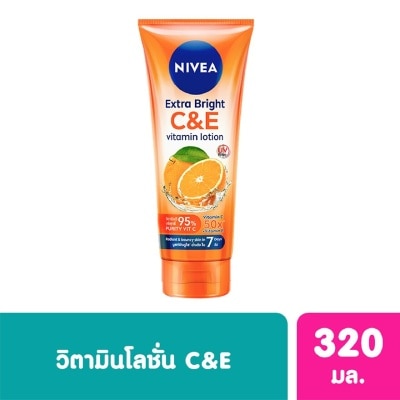 Nivea Nivea ce ครีมนีเวียสีส้ม เอ็กซ์ตร้า ไบรท์ ซี แอนด์ อี วิตามิน โลชั่น 320 มล.