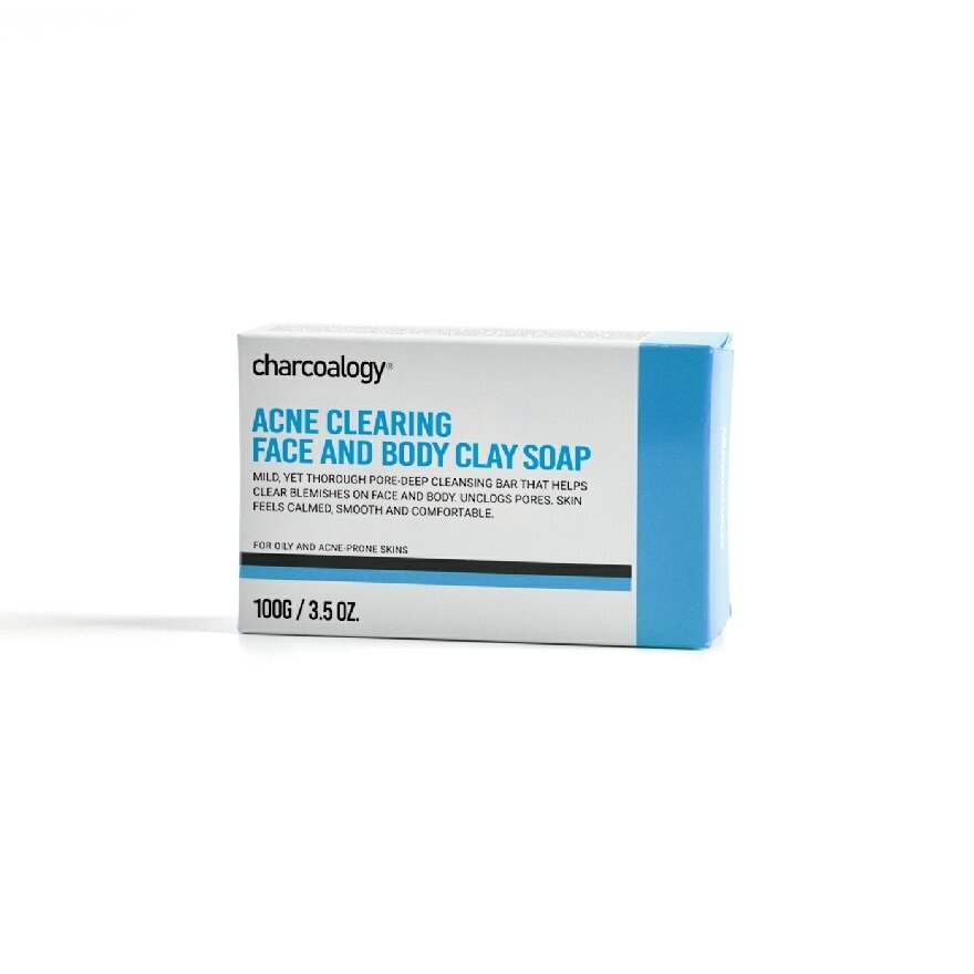 Charcoalogy Acne Clearing Face and Body Clay Soap 100 g.