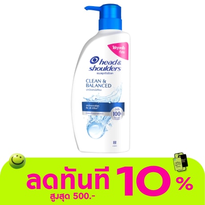 Head&Shoulder เฮด แอนด์ โชว์เดอร์ แชมพู แอนตี้ แดนดรัฟ คลีน แอนด์ บาลานซ์ 370 มล. image