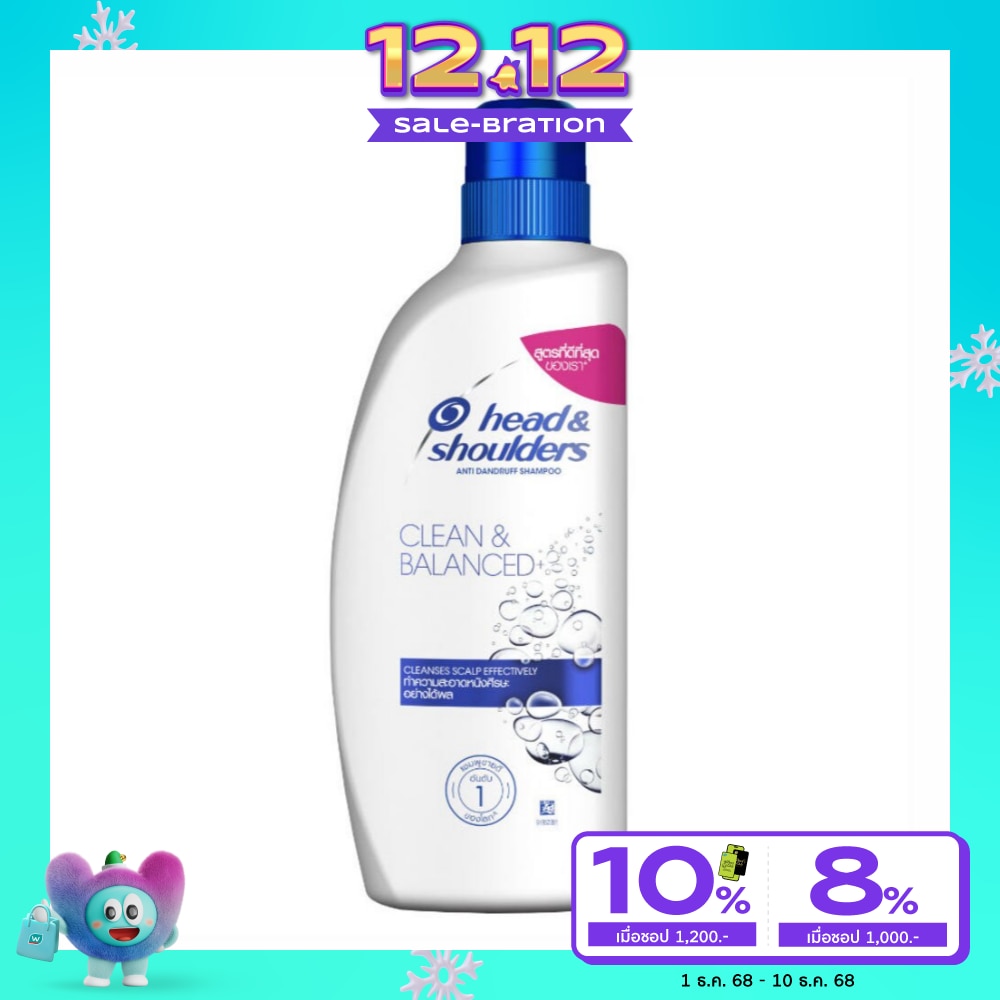 HeadShoulders Shampoo Anti Dandruff Clean  Balance 370 Ml. แชมพูขจัดรังแค