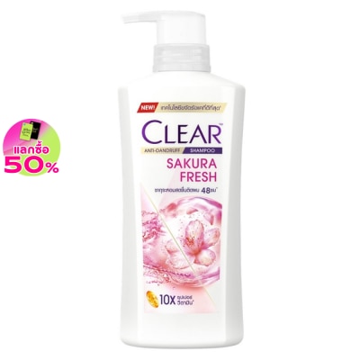 Clear Clear Shampoo Anti-Dandruff Sakura Fresh 370 Ml. แชมพูขจัดรังแค หอมสดชื่น