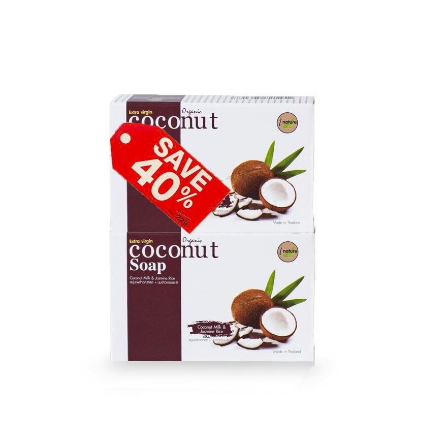 I-nature Coconut  Milk Soap  100g Pack 4 Pcs.