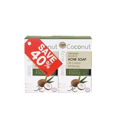 I-nature I-nature Coconut Acne Soap 120 g.  Pack 4 Pcs.