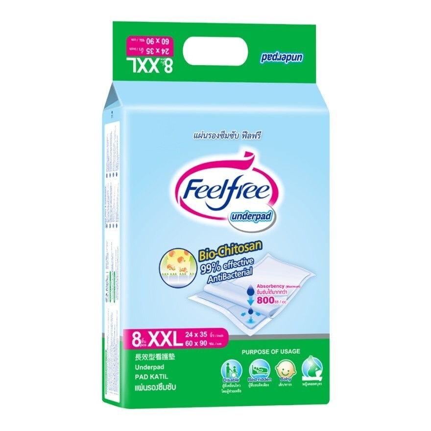 Feelfree underpad size XXL Wholesaler Pack Saving Price 8 pieces x 12 packs (96 piece