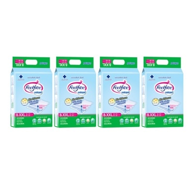 Feelfree - แผ่นรองซึมซับ ฟีลฟรี ไซส์  เอ็กซ์เอ็กซ์แอล ขายยกลัง ราคาประหยัด 8 ชิ้น x 12 ห่อ (96 ช image