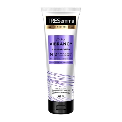 Tresemme เทรซาเม่ คอนดิชันเนอร์ คัลเลอร์ ไวแบรนซี อะมิโนบอนด์+ No2 เพอร์เพิล โทนนิ่ง 220 มล.