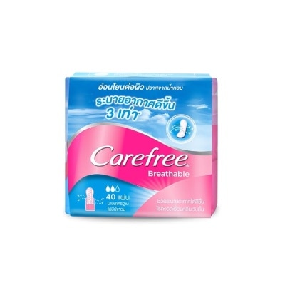 Carefree Carefree Breathable Unscented 40'S แผ่นอนามัย