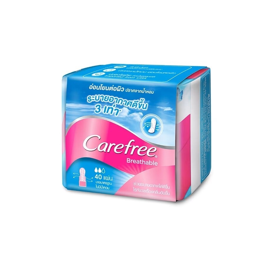 Carefree Breathable Unscented 40'S แผ่นอนามัย