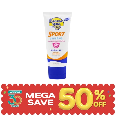 Banana Boat - Banana Boat Sport Sensitive Mineral Based Sunscreen Lotion SPF50+ PA++++ 90 Ml. image