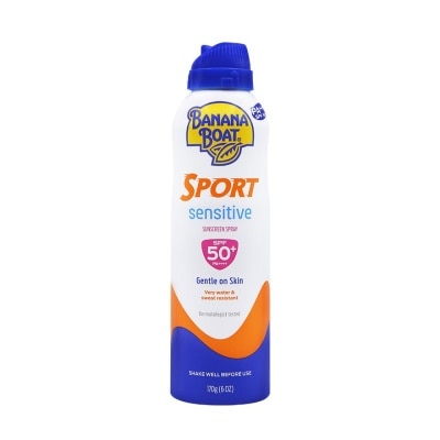 Banana Boat บานาน่า โบ๊ท สปอร์ต เซ็นซิทีฟ ซันสกรีน สเปรย์ SPF50+ PA++++ 170 กรัม สเปรย์กันแดด