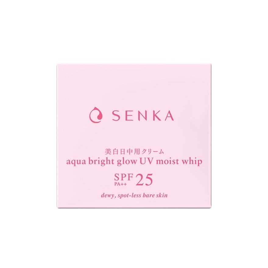 Senka Aqua Bright Glow UV Moist Whip SPF 25 PA++ 50 G. บำรุงผิวหน้า ชุ่มชื่น ผิวกระจ่