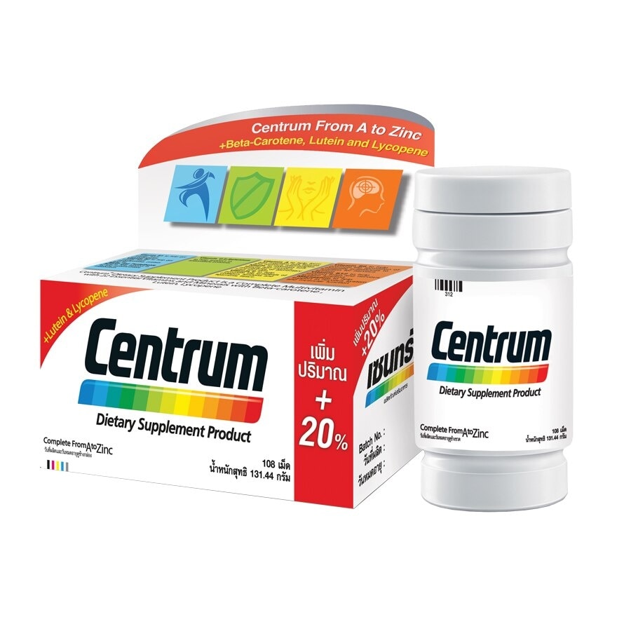 Centrum Dietary Supplement Product Vitamin and Mineral 22 types 108 Tablets