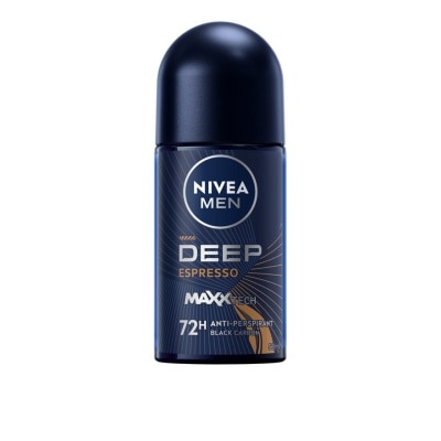 Nivea นีเวีย เมน โรลออน ดีพ เอสเปรสโซ 50 มล. ผู้ชาย โรลออน ลดเหงื่อ ระงับกลิ่นกาย