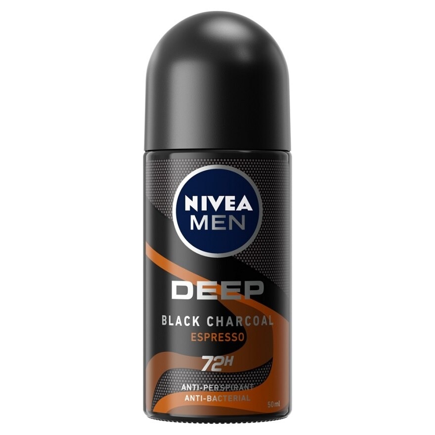 Nivea Men Roll On Deep Brown 50 Ml. ผู้ชาย โรลออนลดเหงื่อ ระงับกลิ่นกาย