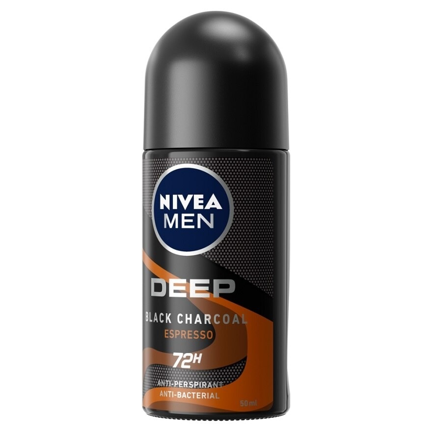 Nivea Men Roll On Deep Brown 50 Ml. ผู้ชาย โรลออนลดเหงื่อ ระงับกลิ่นกาย