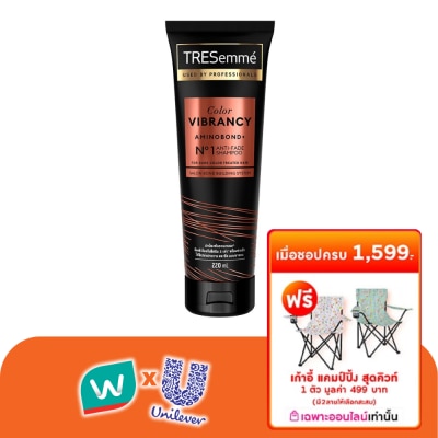 Tresemme - เทรซาเม่ แชมพู คัลเลอร์ ไวแบรนซี อะมิโนบอนด์ พลัส เบอร์ 1 แอนตี้เฟด 220 มล.
