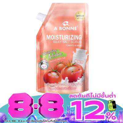 A Bonne - เอ บอนเน่ มอยเจอร์ไรซิ่ง ซิลค์กี้ ซอลท์ สครับ โทเมโท่ แอนด์ มิลค์ 350 กรัม image