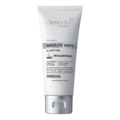 Dermaction Plus by Watsons Dermaction Plus by Watsons Porcelain Absolute White Clarifying Facial Foam 100ml.