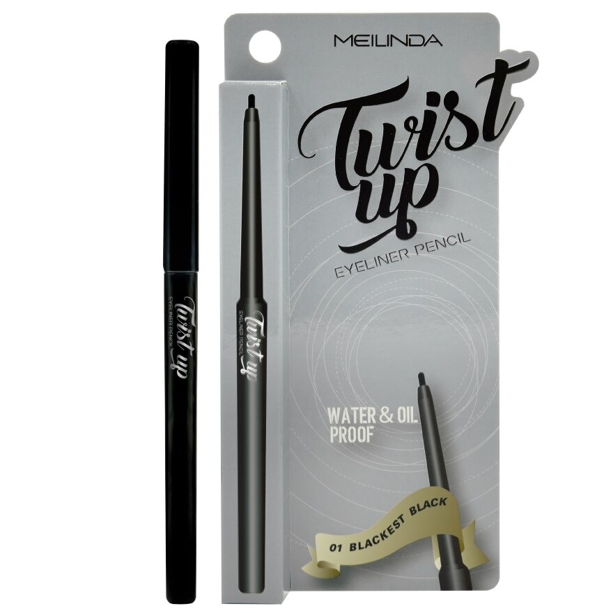 Meilinda Twist up Eyeliner 0.35g. 01 Blackest Black