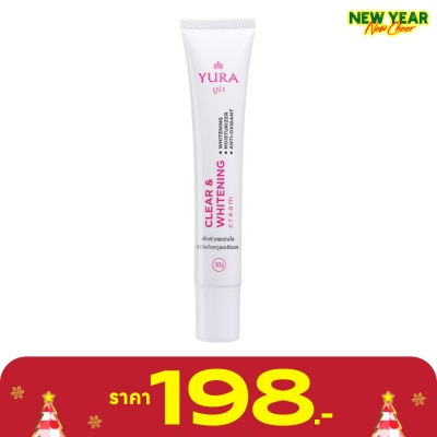 Yura ยูร่า เคลียร์ แอนด์ ไวท์เทนนิ่ง ครีม 30 กรัม