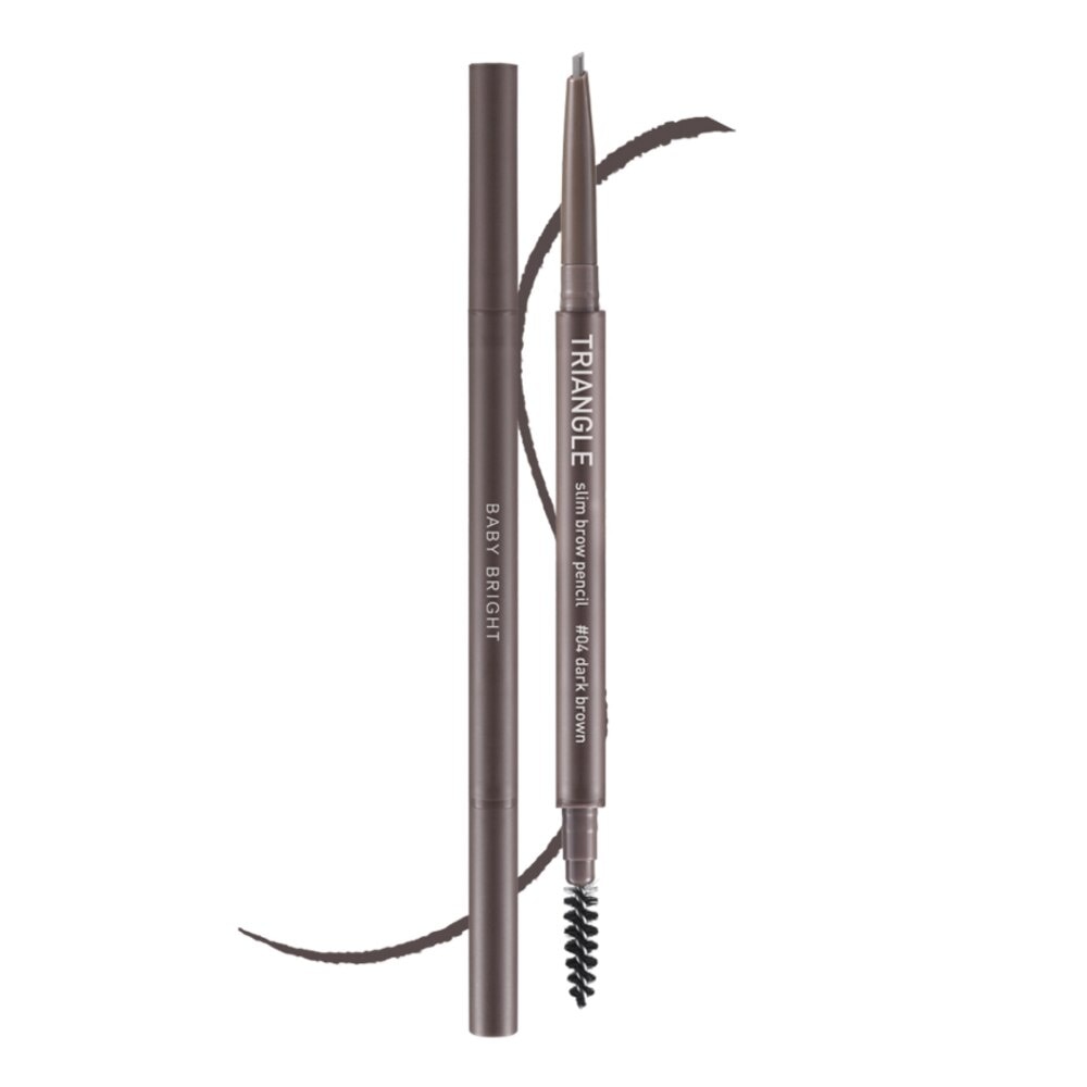 Baby Bright Triangle Slim Brow Pencil 7G. 04 Dark Brown