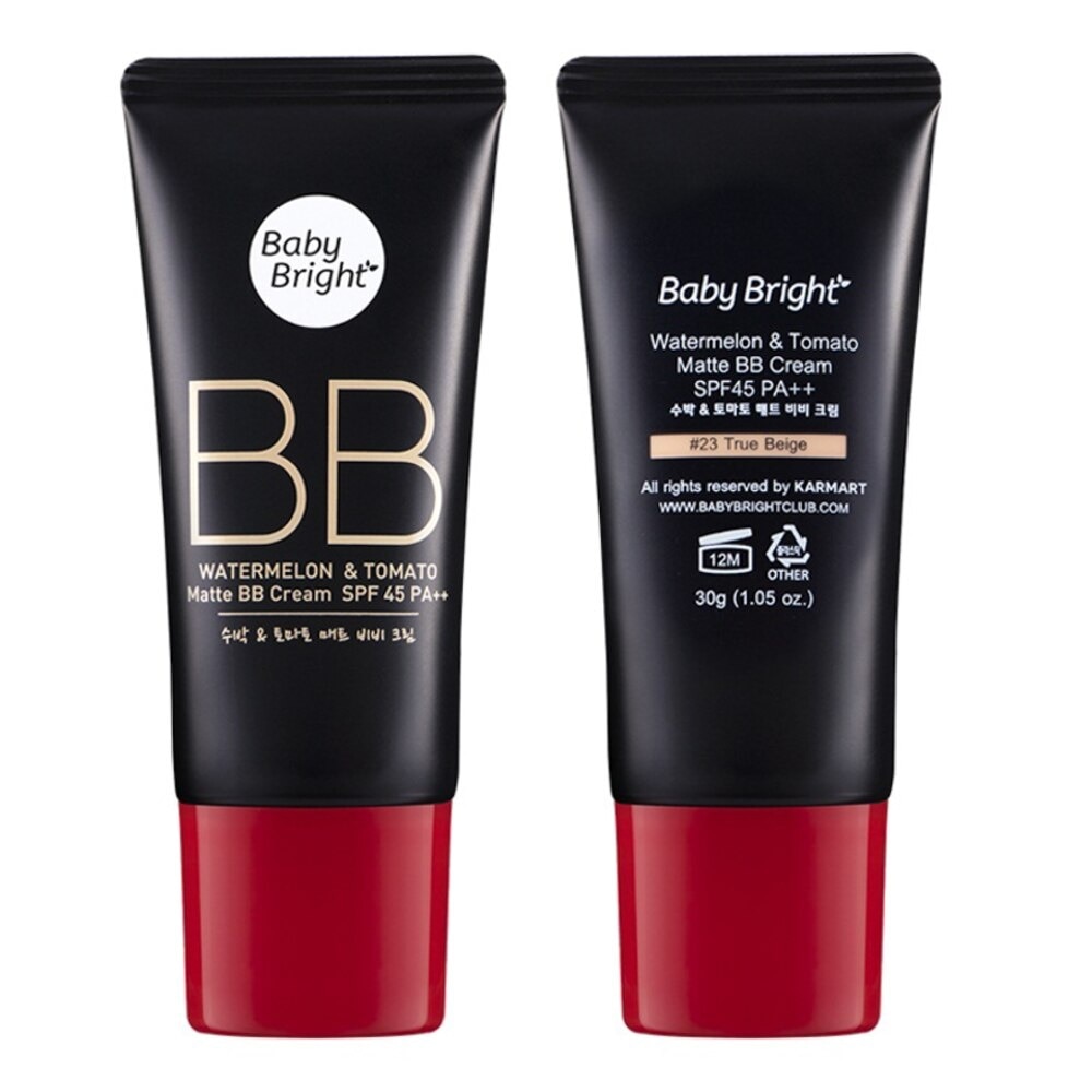 Baby Bright Watermelon  Tomato Matte BB Cream SPF45 PA++ 30g. 23 True Beige