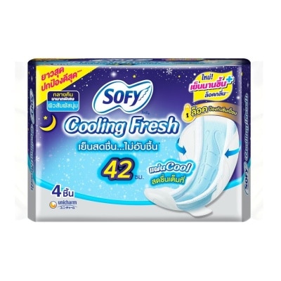 Sofy Sofy Cooling Fresh Night Slim Wing 42 cm. 4's