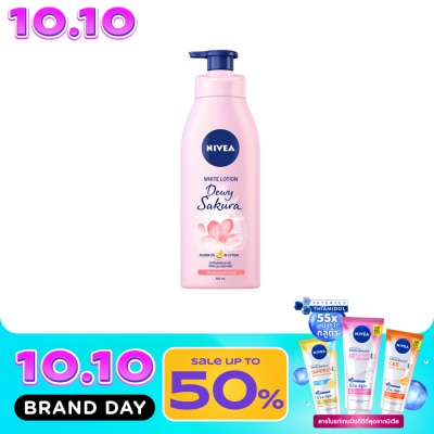 Nivea นีเวีย บอดี้ ดิวอี้ ซากุระ ไวท์ โลชั่น 350 มล. image