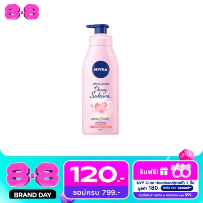 Nivea - นีเวีย บอดี้ ดิวอี้ ซากุระ ไวท์ โลชั่น 350 มล. image