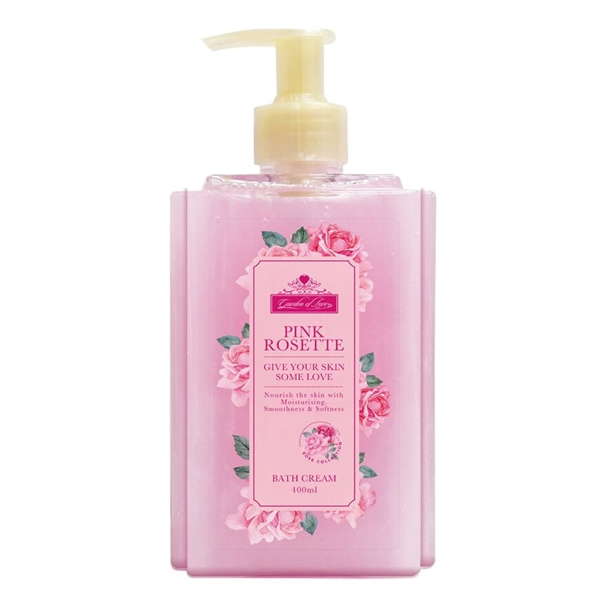 Garden of Love Pink Rosette Bath Cream 400ml.