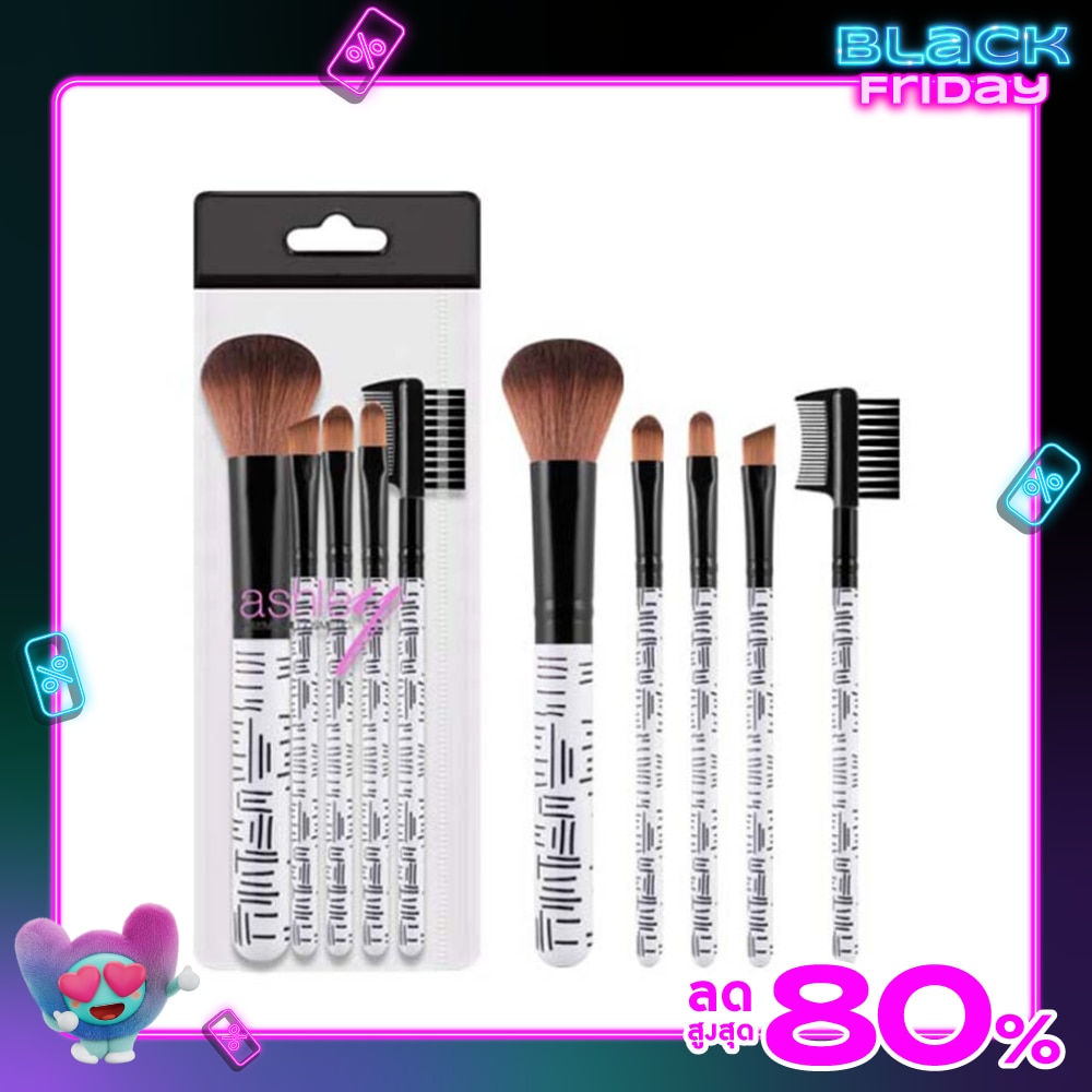 Ashley Set Brush 5 Pcs AA147 White