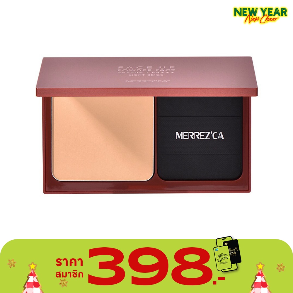 Merrez'ca Face Up Powder Pact SPF50 PA+++ 10g. 22 Light Beige