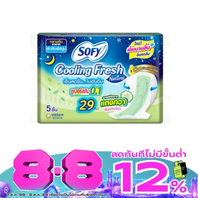 Sofy - Sofy Cooling Fresh Natural Night Superslim 0.1 Wing 29 cm. 5 Pcs. image