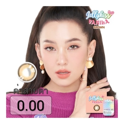 Jelly Kiss เจลลี่คิส วนิลา บราวน์ ชนิดรายเดือน ค่าสายตา 0.00 (บรรจุ 2ชิ้นต่อกล่อง)