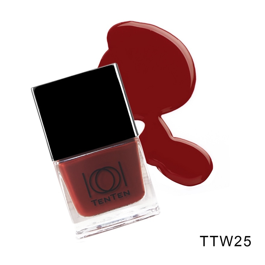 เท็นเท็น น้ำยาทาเล็บ 12มล. TTW25 สีแดง image