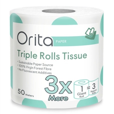 Orita Orita Triple Rolls Tissue 50meters/roll.