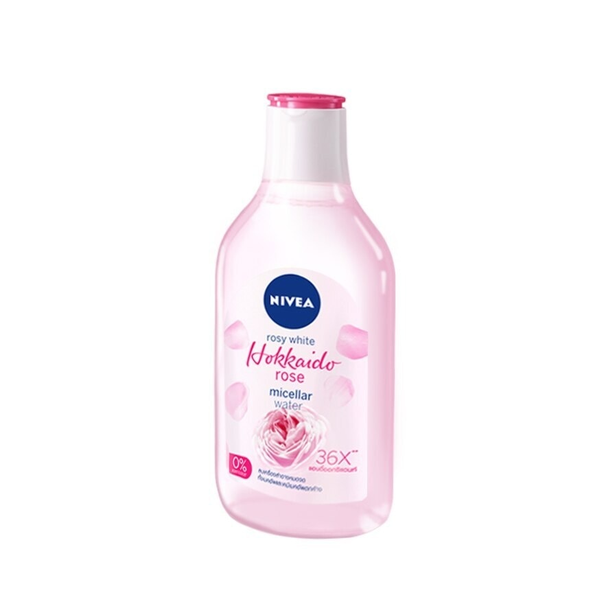 Nivea Rosy White Hokkaido Rose Micellar Water 400 Ml. คลีนซิ่ง เช็ดเครื่องสำอาง