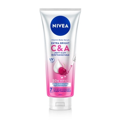 Nivea นีเวีย วิตามิน บอดี้ เซรั่ม เอ็กซ์ตร้า ไบรท์ ซี แอนด์ เอ 300มล.ผิวดูใส โกลว์ สม่ำเสมอ