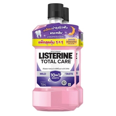 Listerine ลิสเตอรีน น้ำยาบ้วนปาก โทเทิล แคร์ ซีโร่ แอลกอฮอล์ 750 มล. แพ็คคู่