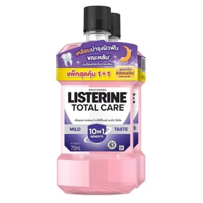 Listerine ลิสเตอรีน น้ำยาบ้วนปาก โทเทิล แคร์ ซีโร่ แอลกอฮอล์ 750 มล.แพ็กคู่