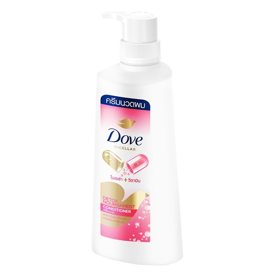 Dove Conditioner Micellar Vitamin Detox Nourishment 410 Ml. ครีมนวด ผมมัน ดีท็อกซ์