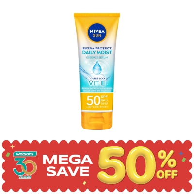 Nivea - นีเวีย ซัน เอ็กซ์ตร้า โพรเท็ค เดลี่ มอยส์ บอดี้ เอสเซนส์ เซรั่ม SPF50 PA+++ 180 มล. image