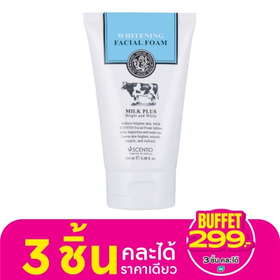 Scentio Scentio Milk Plus Whitening Facial Foam 100 Ml.
