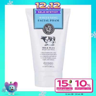 Scentio เซนทิโอ มิลล์ พลัส ไวท์เทนนิ่ง เฟเชียล โฟม 100 มล.