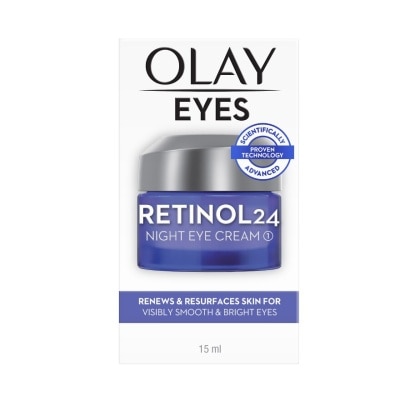 Olay Olay Eyes Retinol 24 Night Eye Cream 15 Ml. บำรุงผิวรอบดวงตา พลัดเซลล์ผิว กระจ่างใส