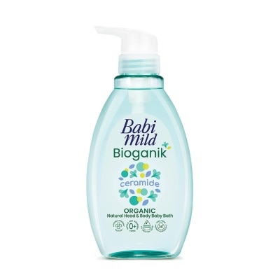 Babimild Babi Mild Baby Bath Bioganik Organic Natural Head  Body 380 Ml. อาบน้ำ สระผม เด็ก