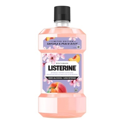 Listerine ลิสเตอรีน น้ำยาบ้วนปาก ซากุระ แอนด์ พีช ซีโร่ 500 มล. (รุ่นลิมิเต็ด อิดิชั่น)