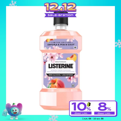 Listerine Listerine Mouthwash Sakura  Peach Zero 500 Ml. (Limited Edition)