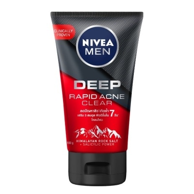 Nivea Nivea Men Mud Foam Deep Rapid Acne 100 G. ผู้ชาย โฟม สครับ ล้างหน้า