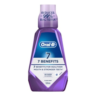 Oral B ออรัล-บี น้ำยาบ้วนปาก เซเว่น เบเนฟิต 500 มล.